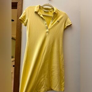 Yellow Lacoste t-shirt dress